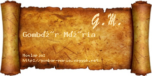 Gombár Mária névjegykártya
