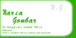 maria gombar business card