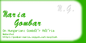 maria gombar business card